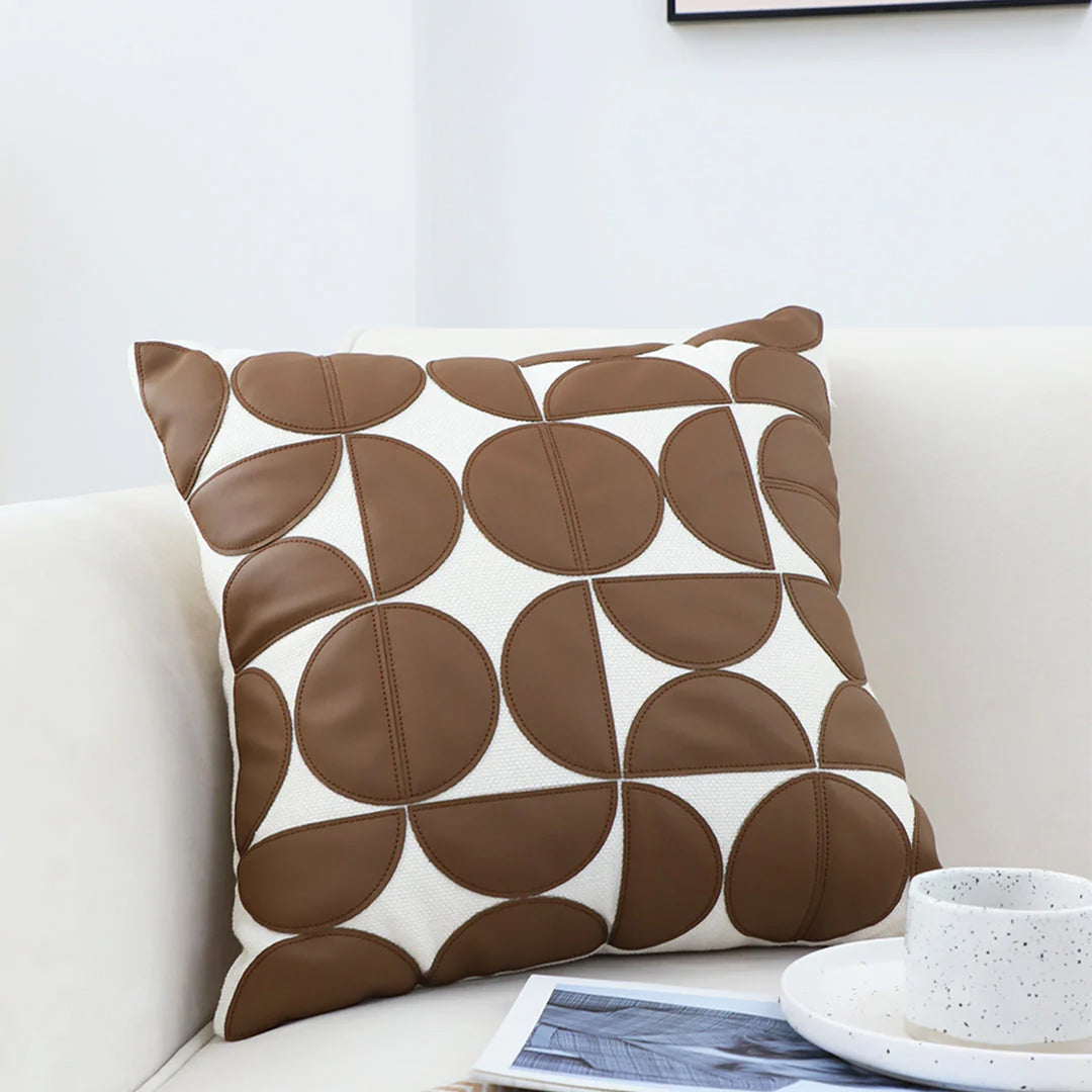 SOGA 45cm Retro Geometric Circle Pillow Cover