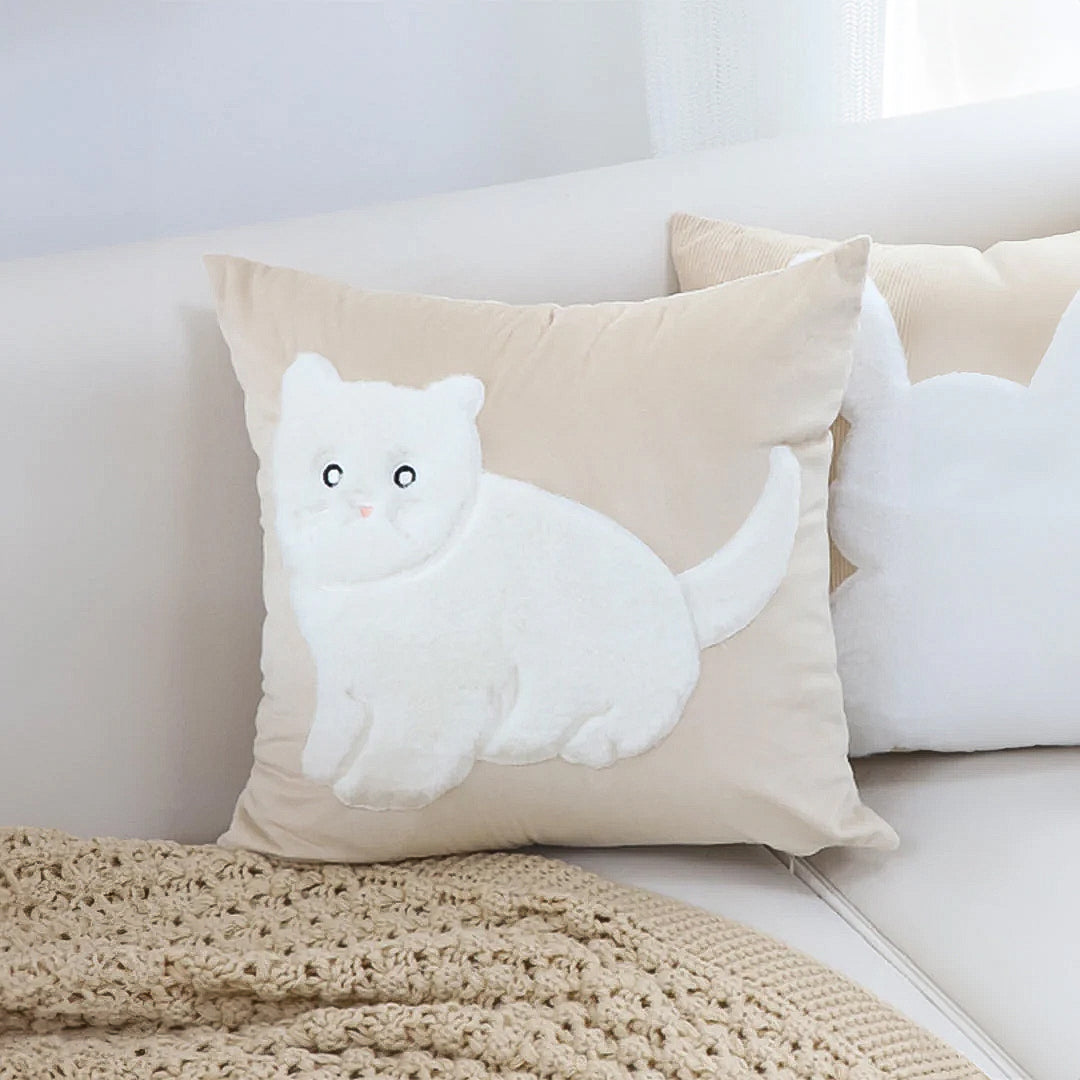 SOGA 45cm Adorable Cat Silhouette Pillowcase