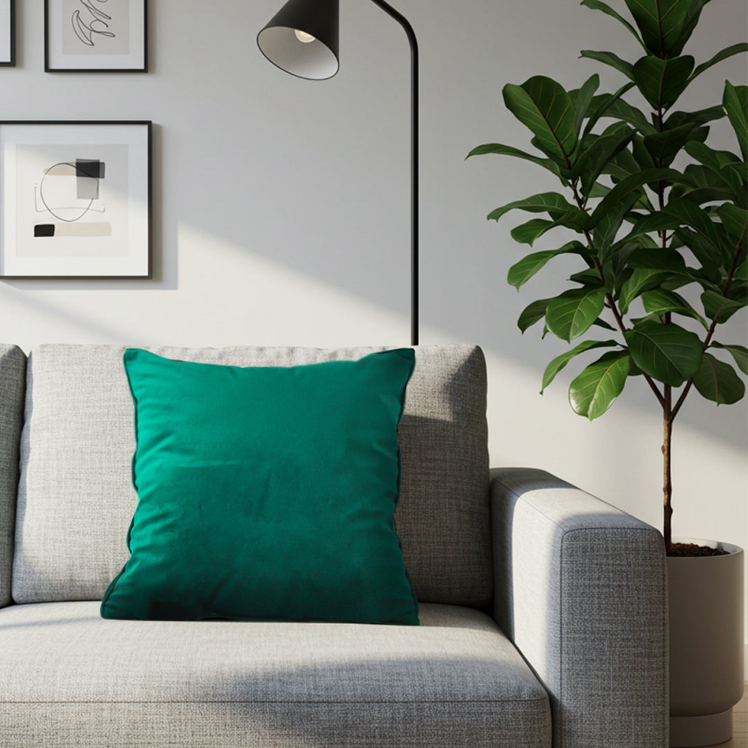 SOGA 45cm Velvet Pillowcase (Emerald Green)