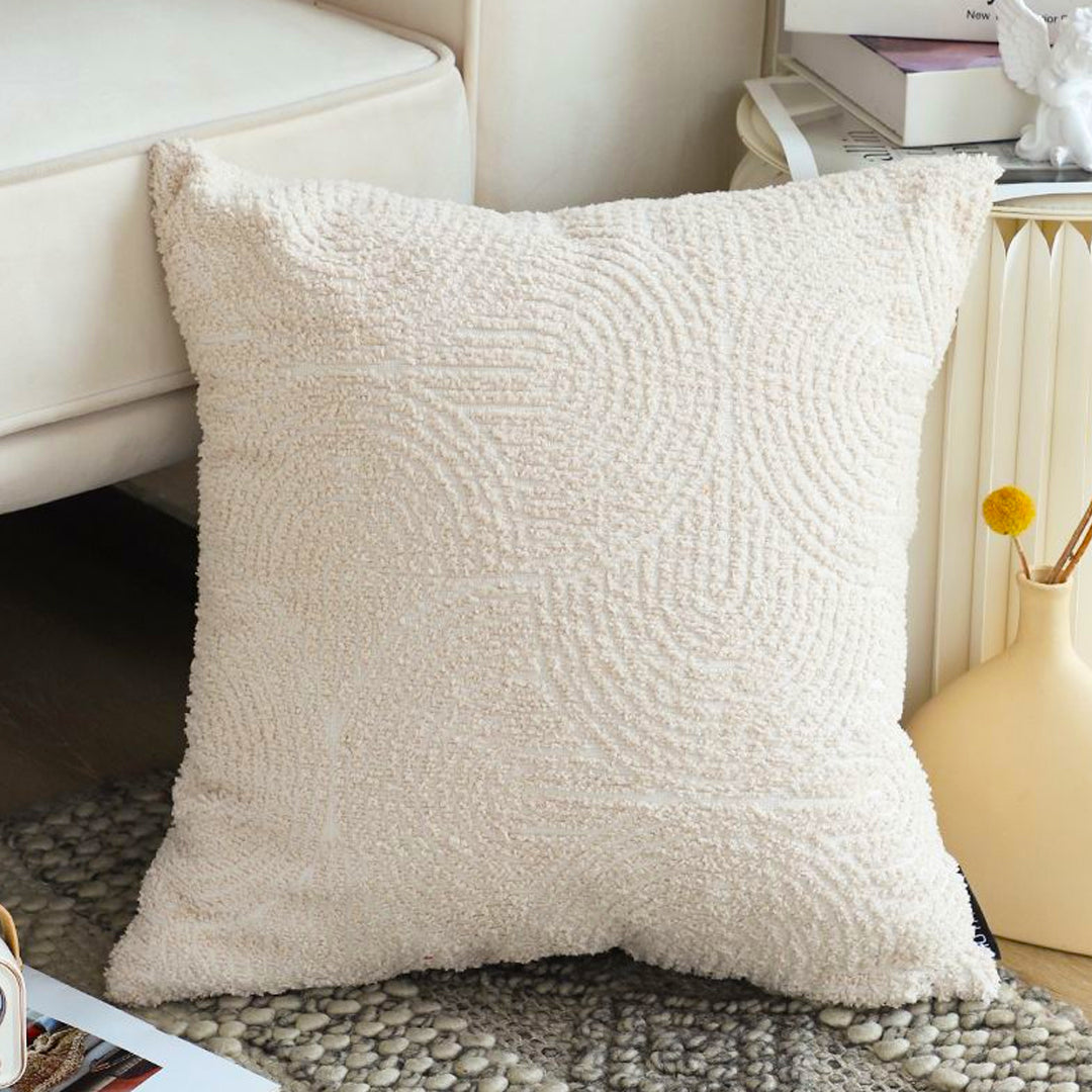 SOGA 2X 45cm Beige Internet Celebrity 3D Arched Raised Pattern Pillowcase