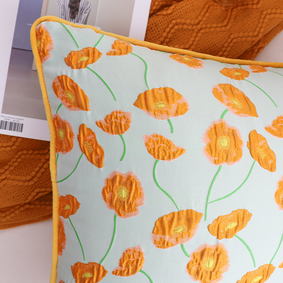 SOGA 2X 45cm Orange Floral Dream Pillowcase