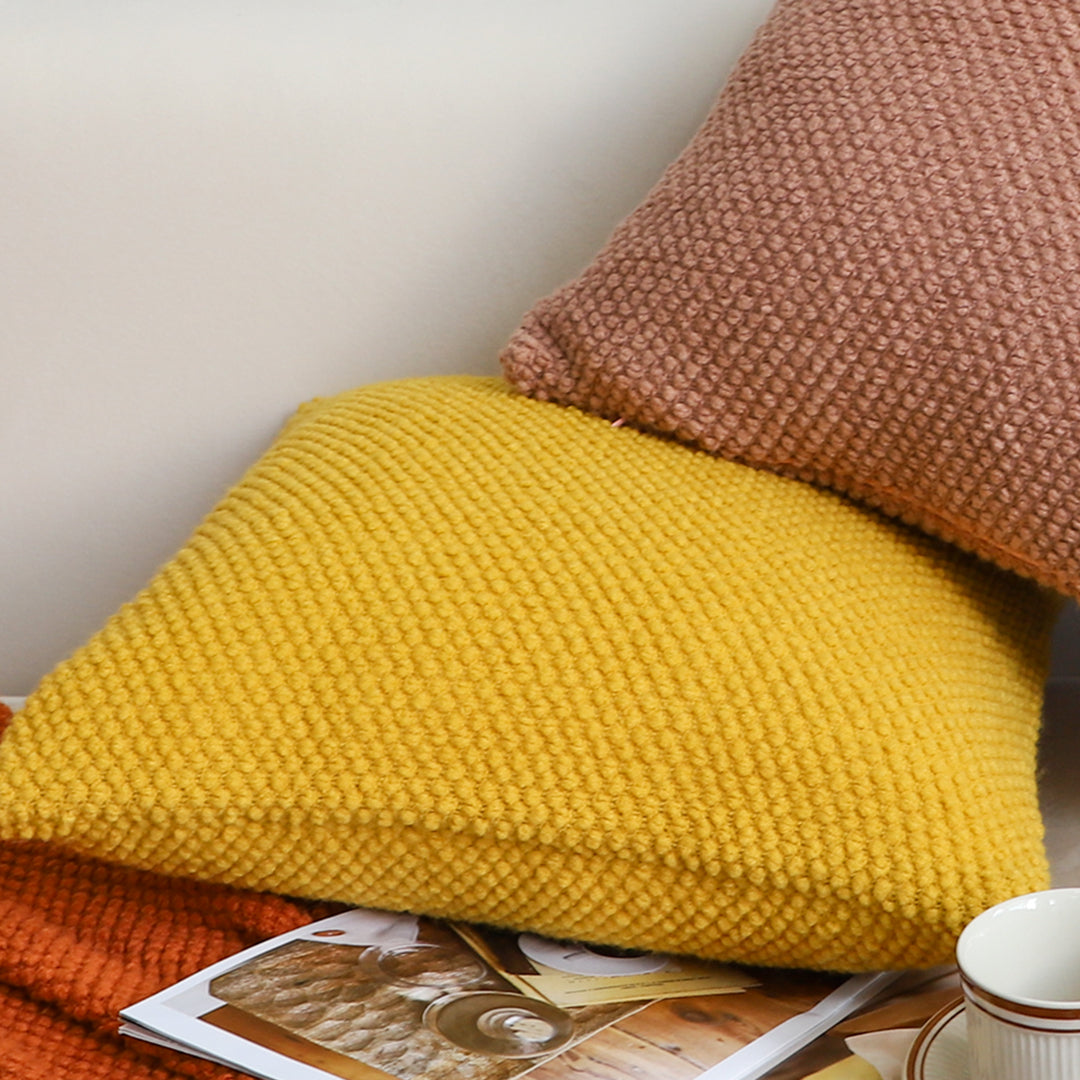 SOGA 45cm Textured Sunshine Pillowcase