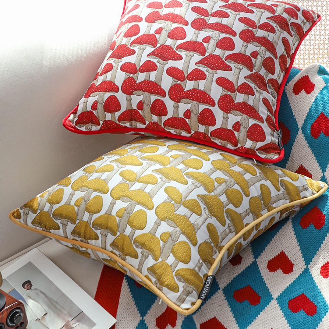 SOGA 45cm Ginkgo Leaf Pillowcase (Yellow)