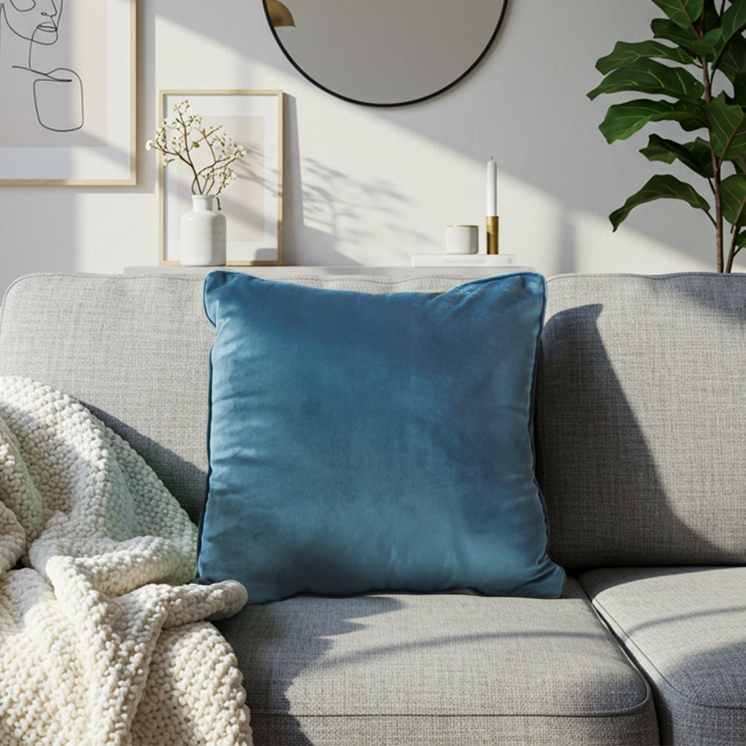 SOGA 45cm Velvet Pillowcase (Deep Teal)