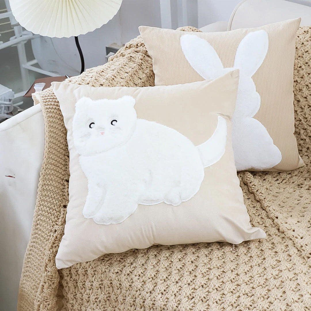 SOGA 45cm Adorable Cat Silhouette Pillowcase