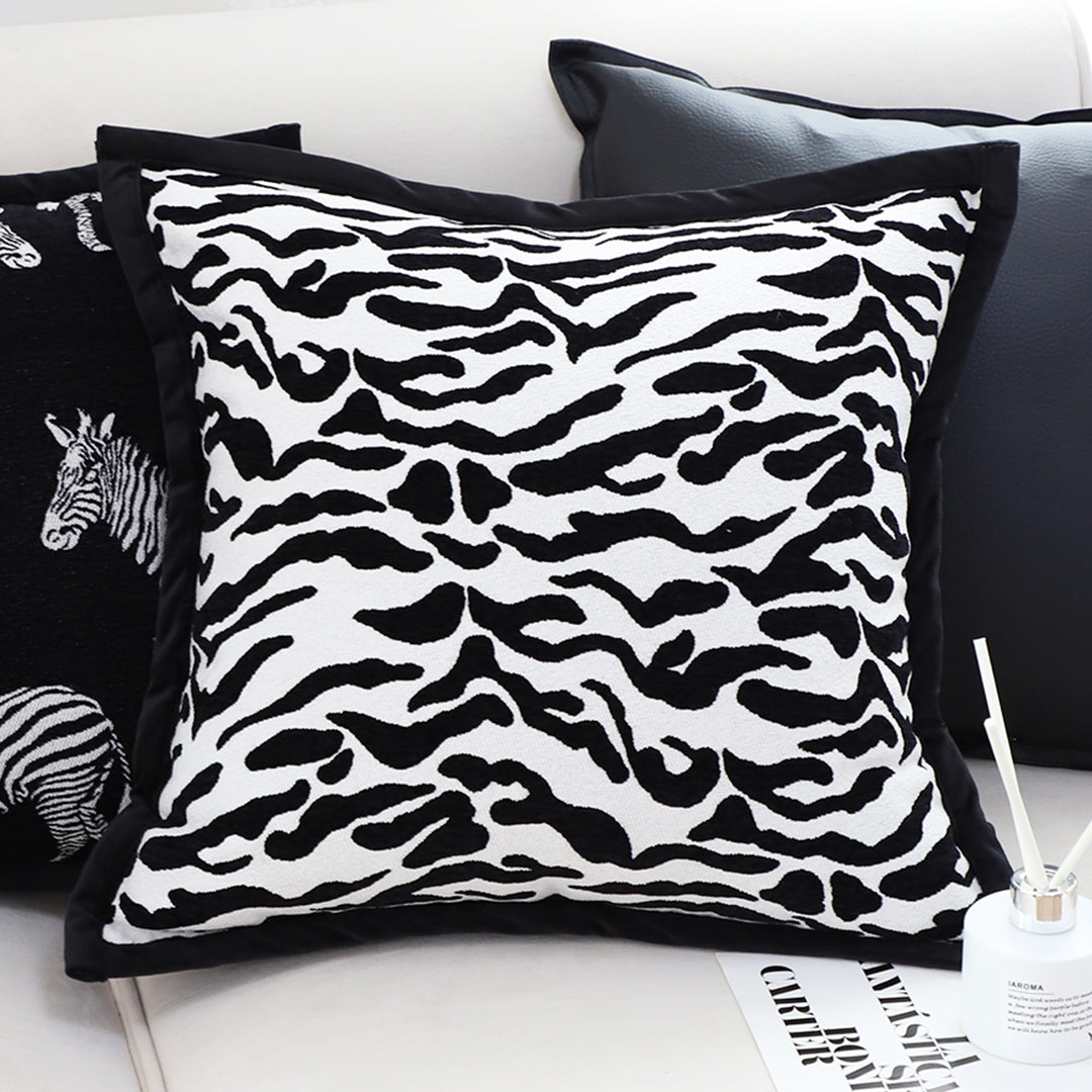 SOGA 45cm Abstract Zebra Stripe Accent Pillow Cover