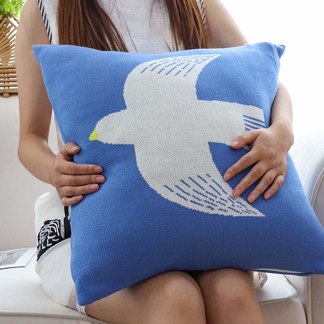 SOGA 2X 45cm Classic Blue Dove Christmas Pillowcase