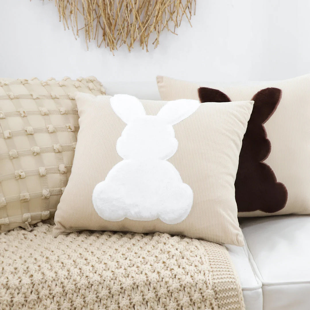 SOGA 45cm White Bunny Pillowcase