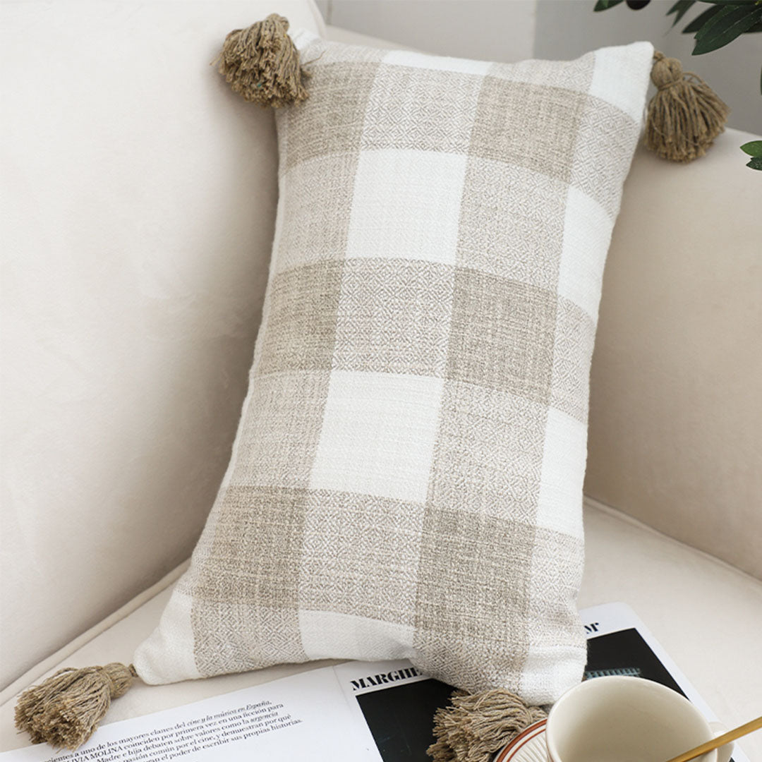 SOGA 45cm Classic Gingham Check Pillowcase