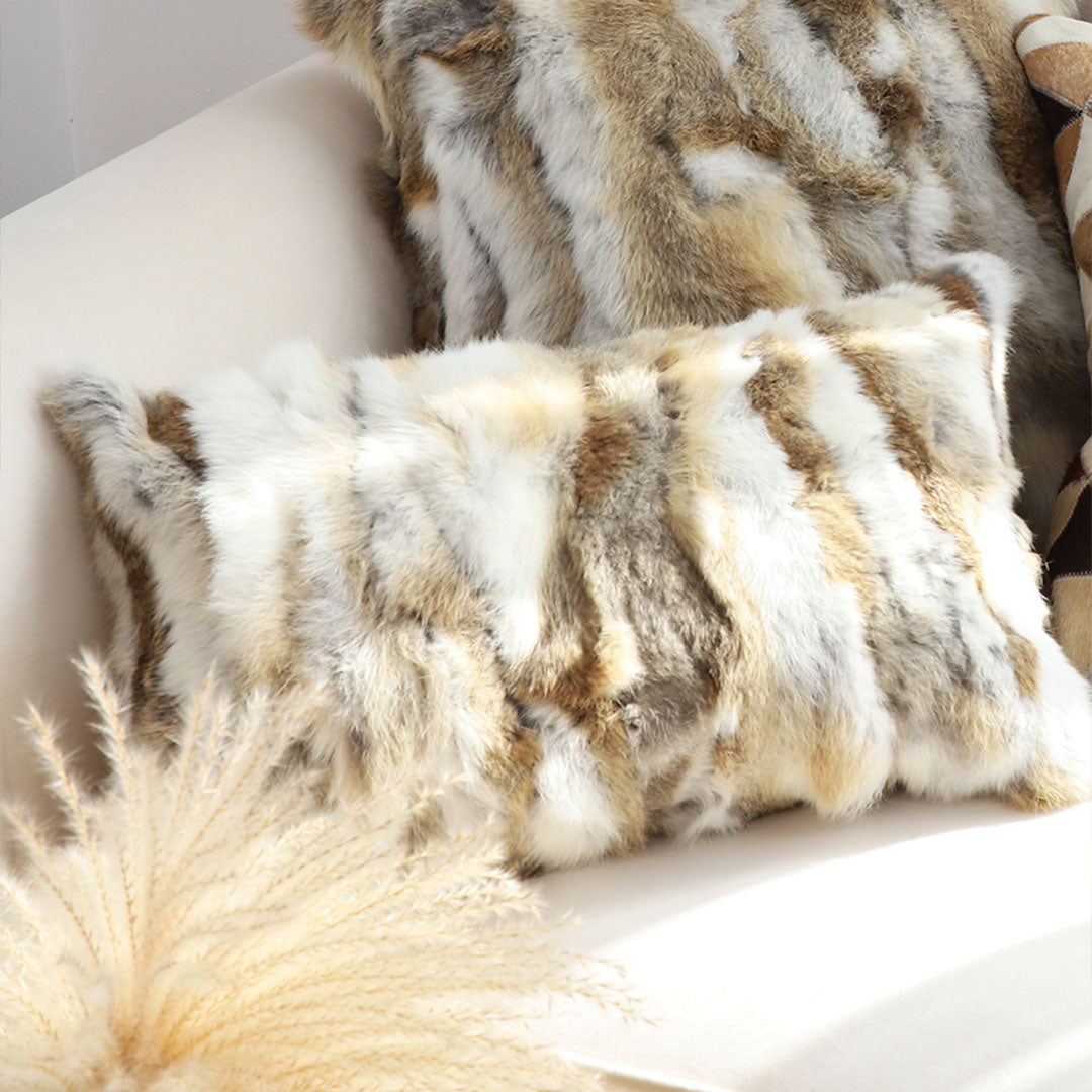 SOGA 30x50cm Faux Fur Luxury Pillowcase (Light)