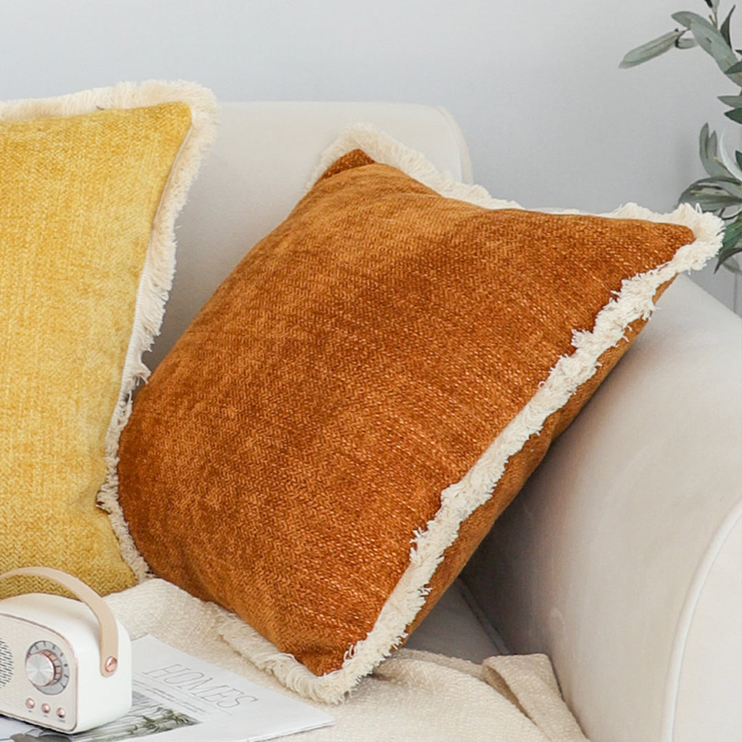 SOGA 2X 45cm Rust Orange Pillowcase