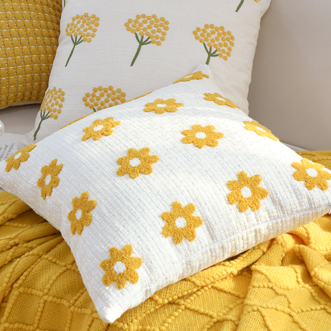 SOGA 45cm Retro Daisy Chain Pillow Cover