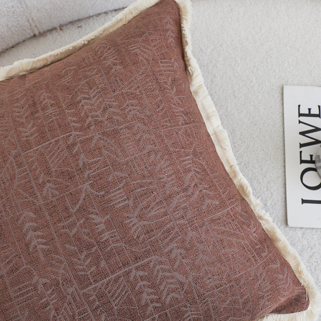 SOGA 2X 45cm Victorian Rose Embroidered Chocolate Pillowcase