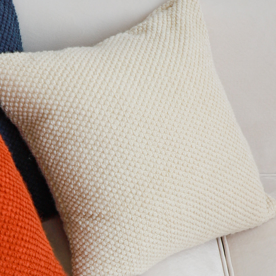 SOGA 45cm Textured Cream Pillowcase