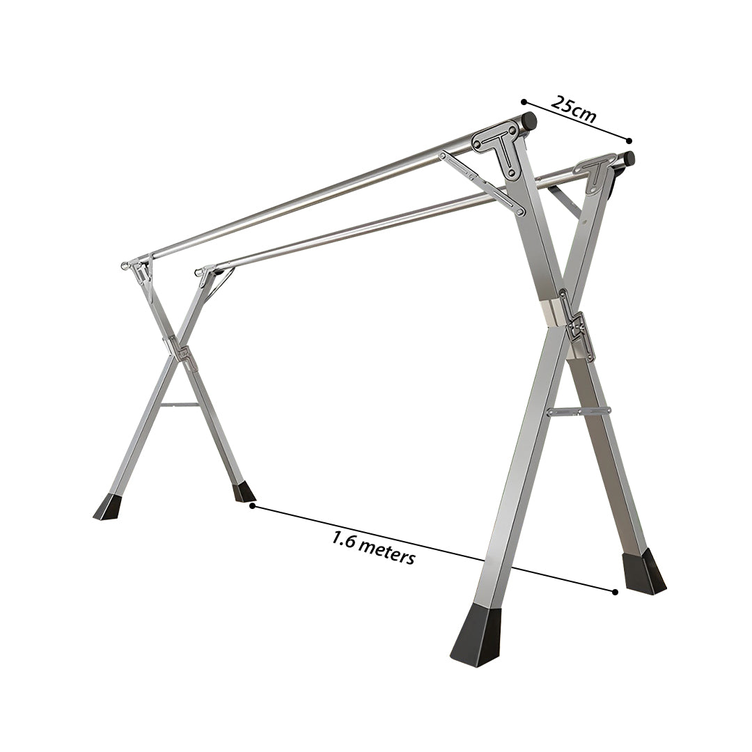 SOGA 2X 2m Portable Standing Clothes Drying Rack Foldable Space-Saving Laundry Holder Indoor Outdoor