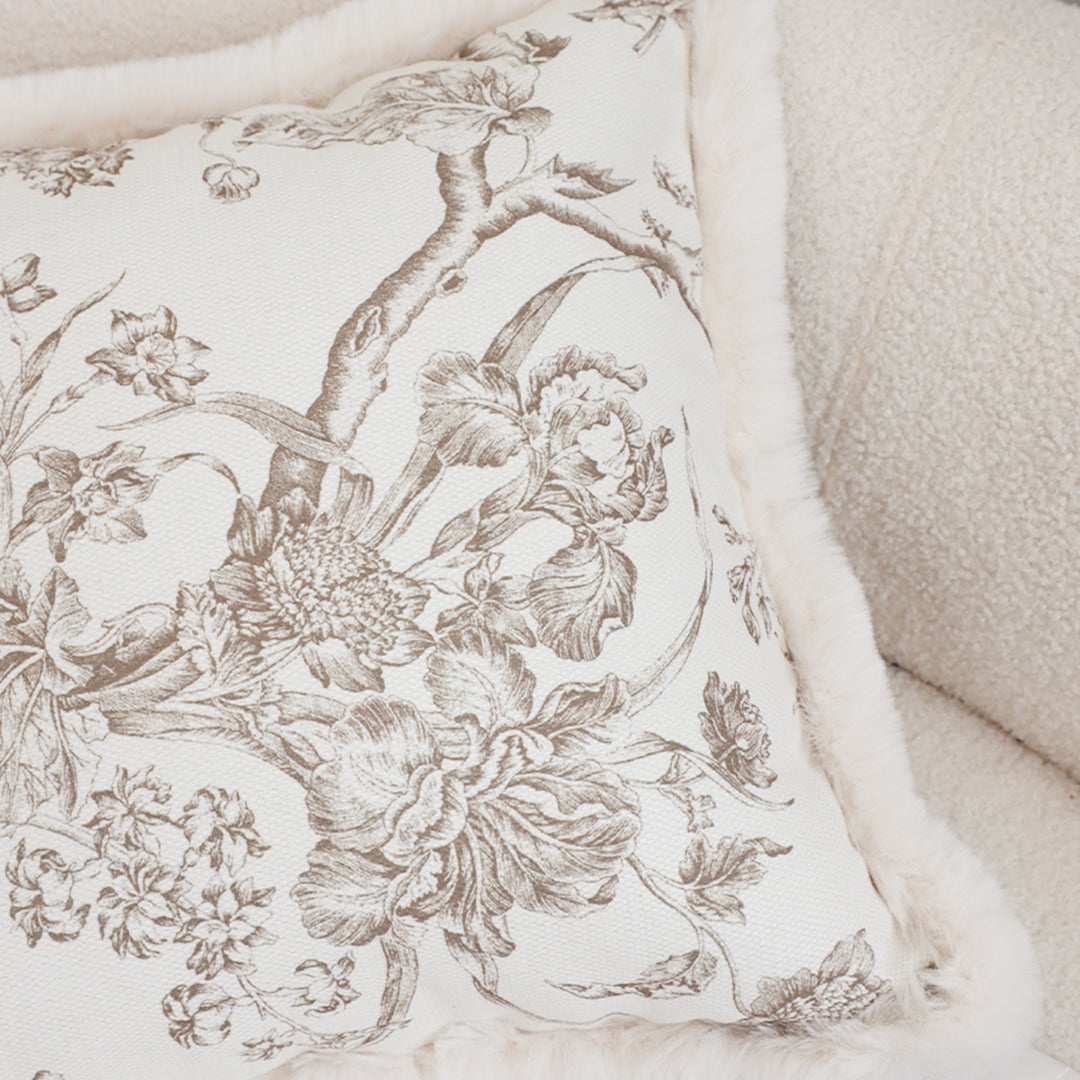 SOGA 2X 45cm Sage Green Botanical Embroidered Pillowcase