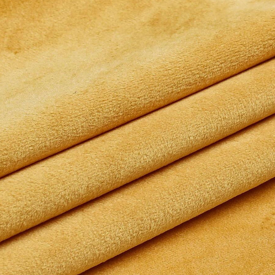 SOGA 45cm Velvet Pillowcase (Golden Yellow)