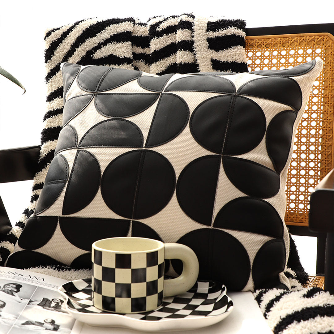 SOGA 45cm Modern Geometric Circles Pillowcase