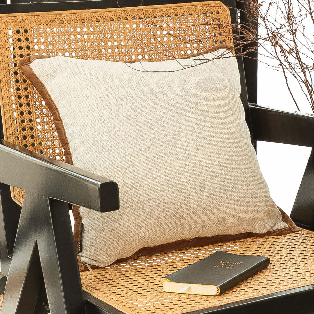 SOGA 45cm Vintage Off-White Square Decorative Pillowcase