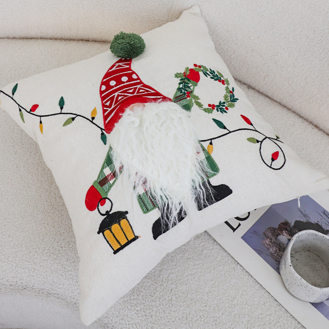 SOGA 45cm Festive Gnome Christmas Pillow Cover