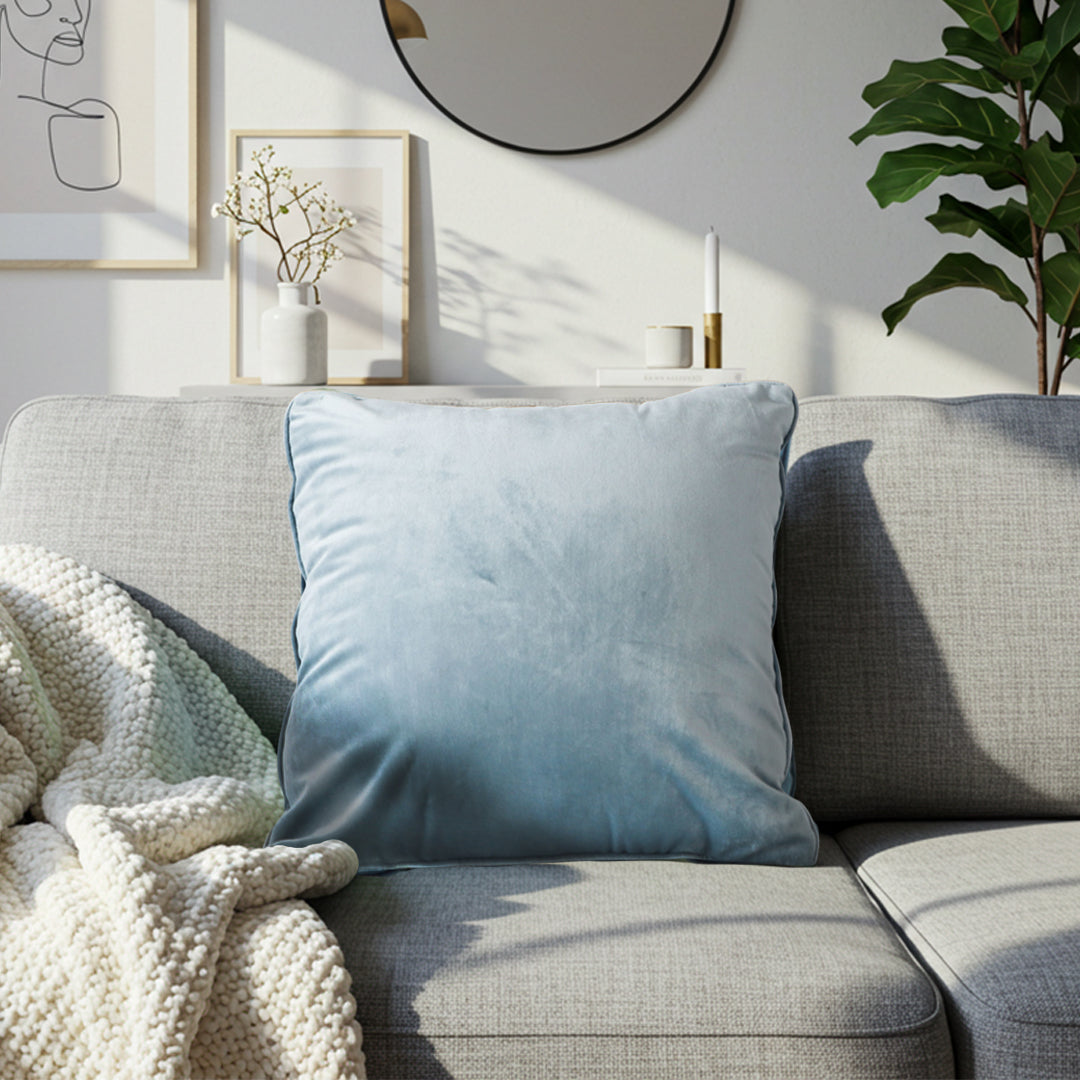 SOGA 45cm Velvet Pillowcase (Powder Blue)