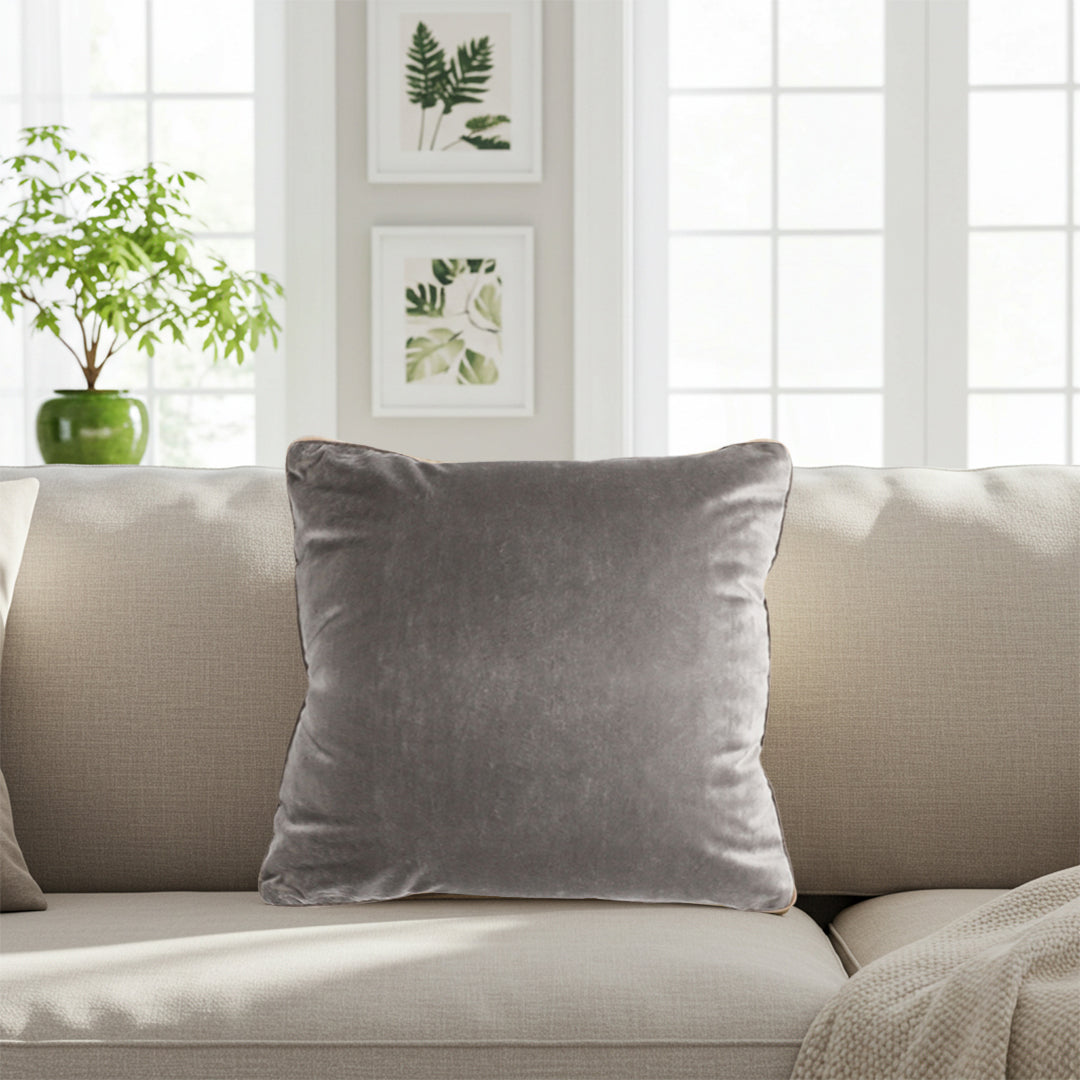 SOGA 45cm Velvet Pillowcase (Dove Gray)