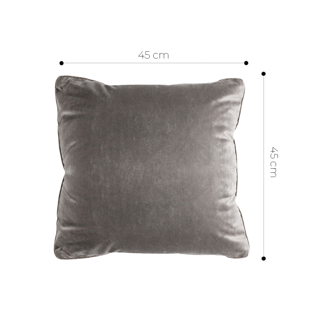 SOGA 45cm Velvet Pillowcase (Dove Gray)