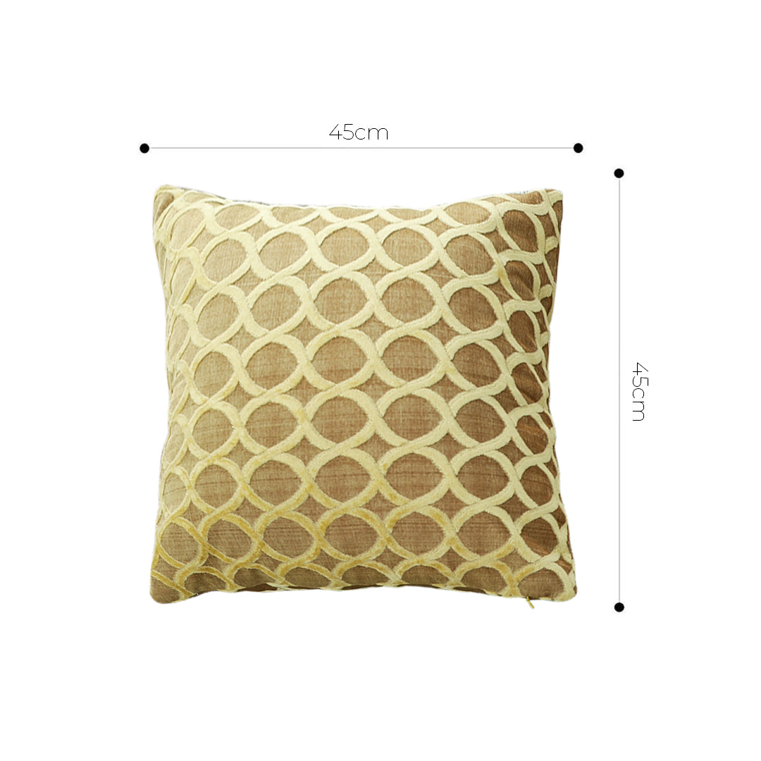 SOGA 45cm Geometric Lattice Pillowcase (Yellow)