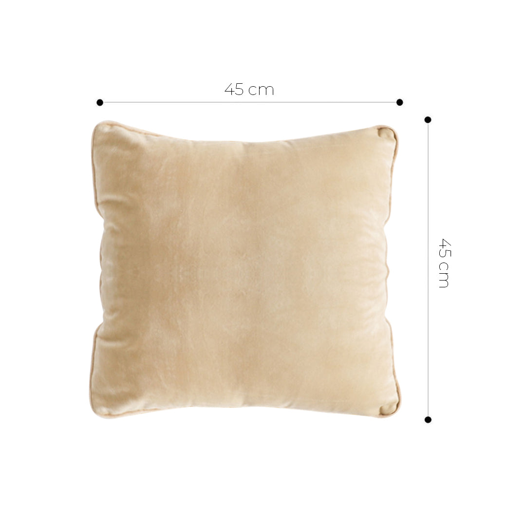SOGA 45cm Velvet Pillowcase (Champagne Beige)