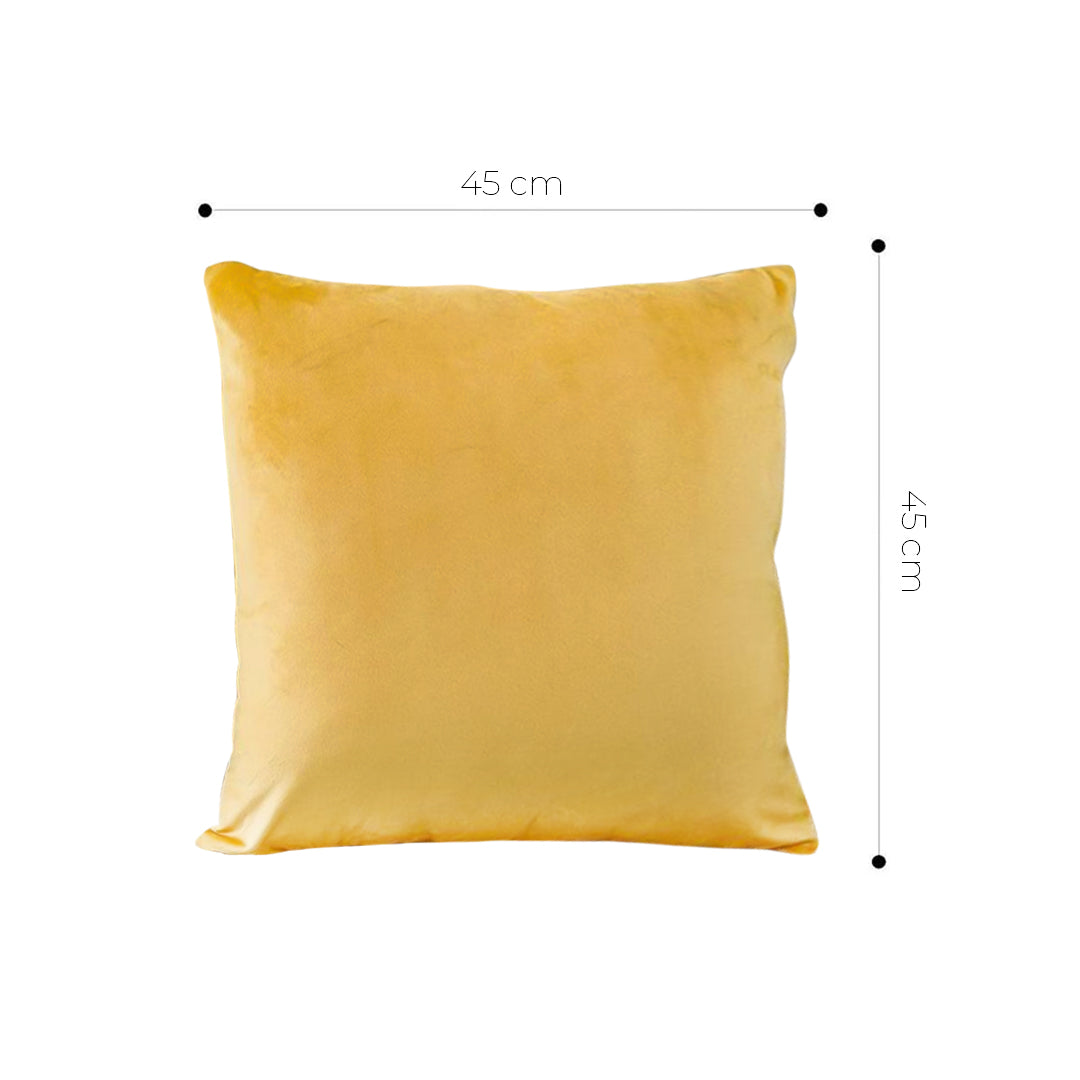 SOGA 45cm Velvet Pillowcase (Golden Yellow)