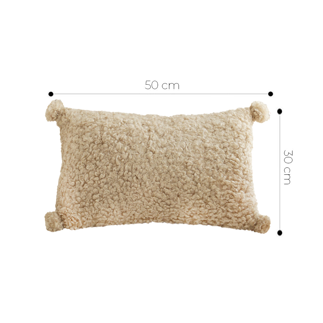 SOGA 2X 30x50cm Caramel Bouclé Luxury Pillowcase