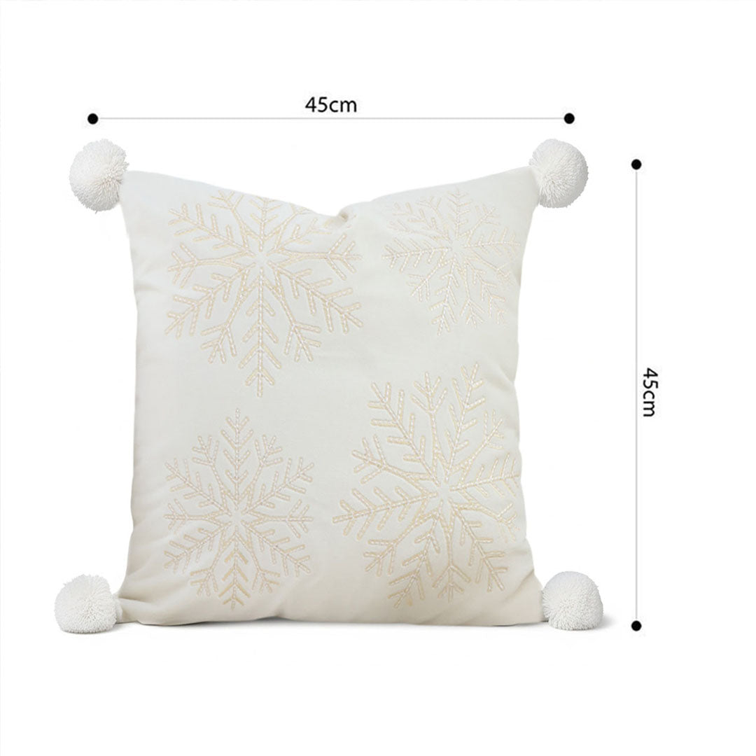 SOGA 45cm Classic Cream Holiday Pillowcase