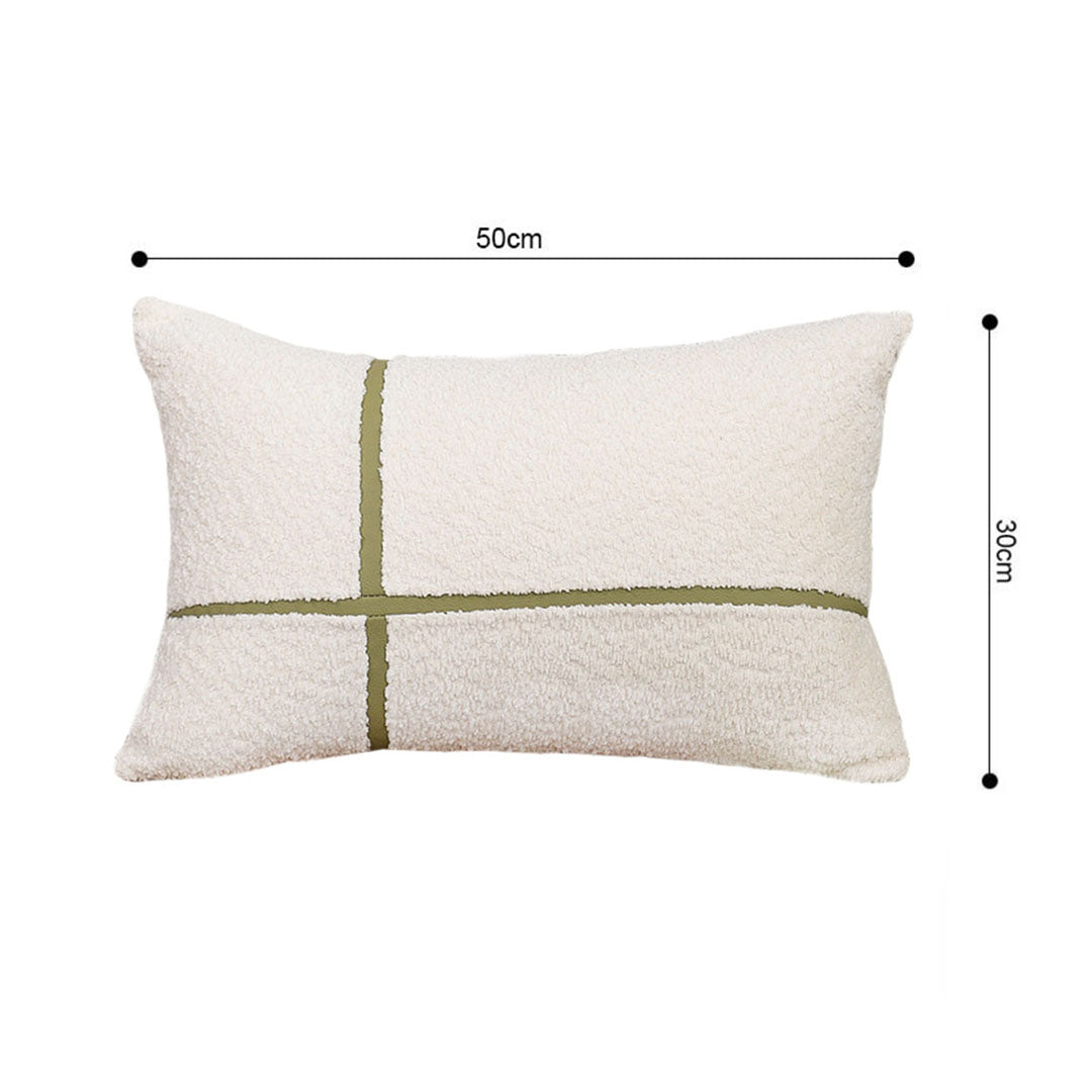 SOGA 2X 30x50cm Cozy Chic Lumbar Pillowcase with Modern Green Stripe