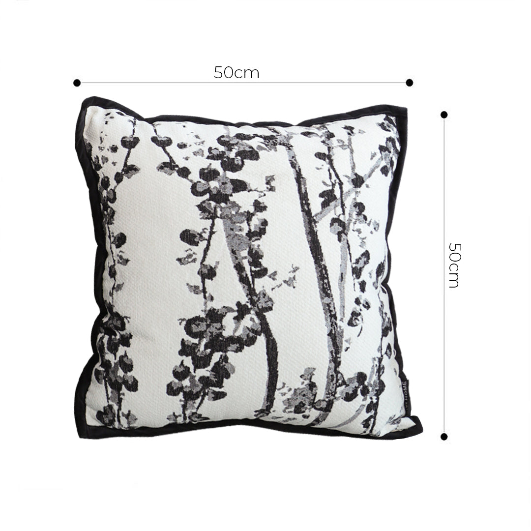 SOGA 2X 45cm Black & White Botanical Modern Pillowcase