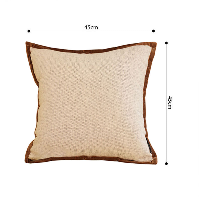 SOGA 45cm Vintage Off-White Square Decorative Pillowcase