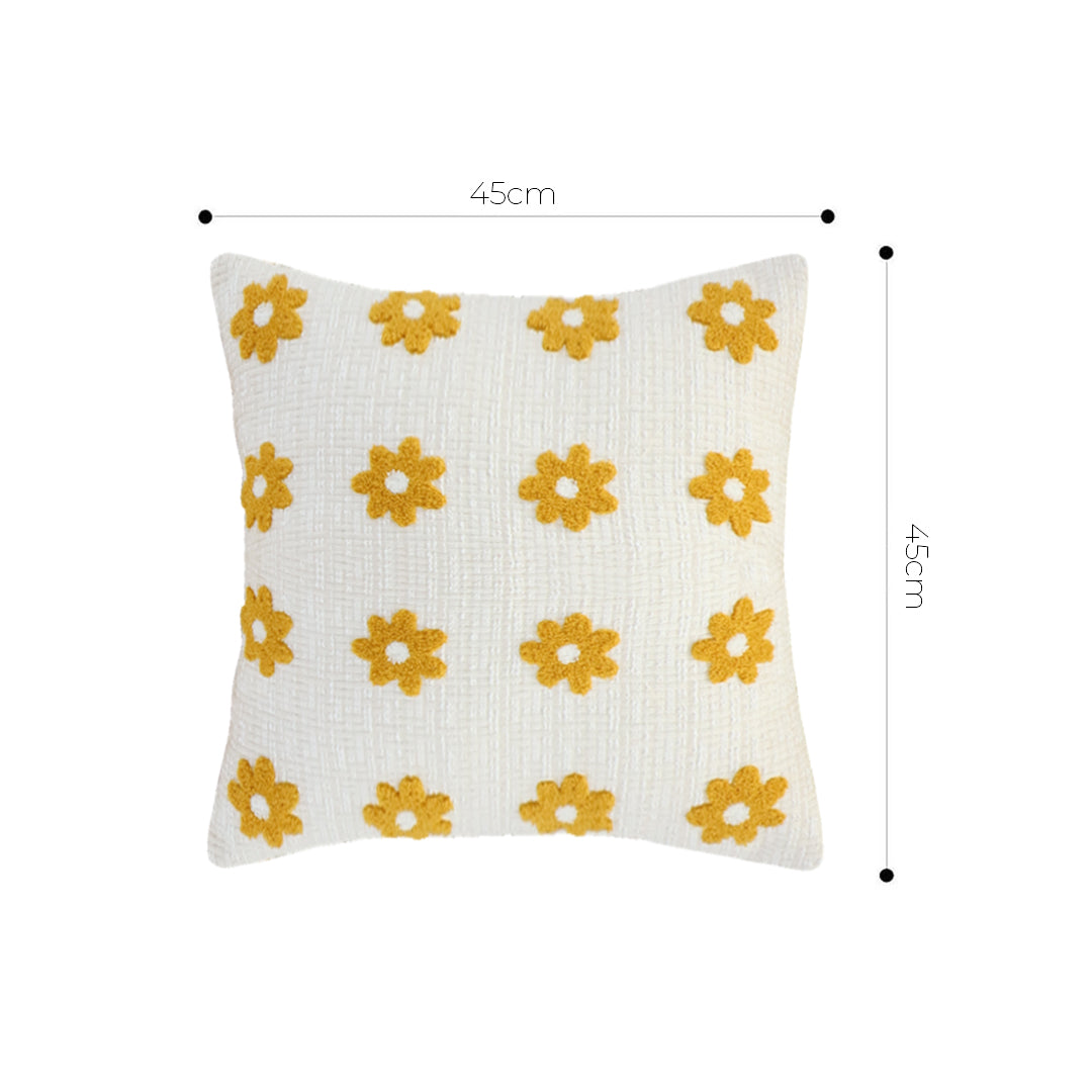 SOGA 45cm Retro Daisy Chain Pillow Cover