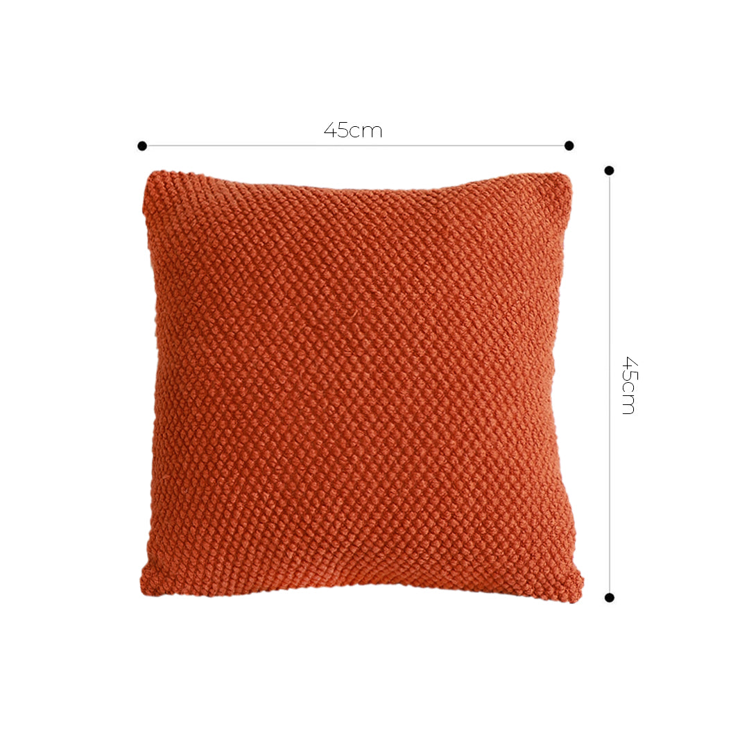 SOGA 45cm Textured Rust Pillowcase