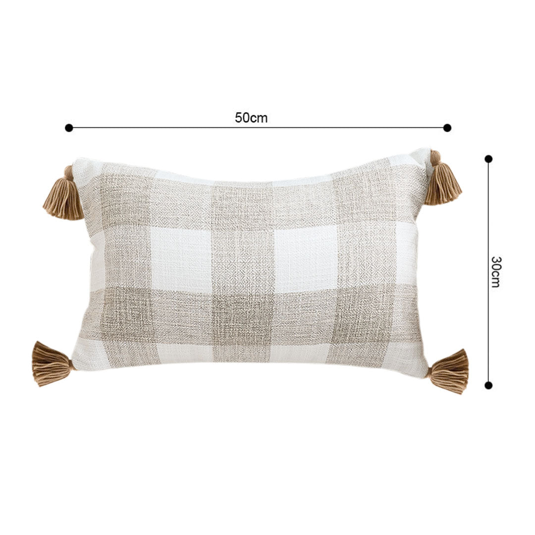 SOGA 45cm Classic Gingham Check Pillowcase