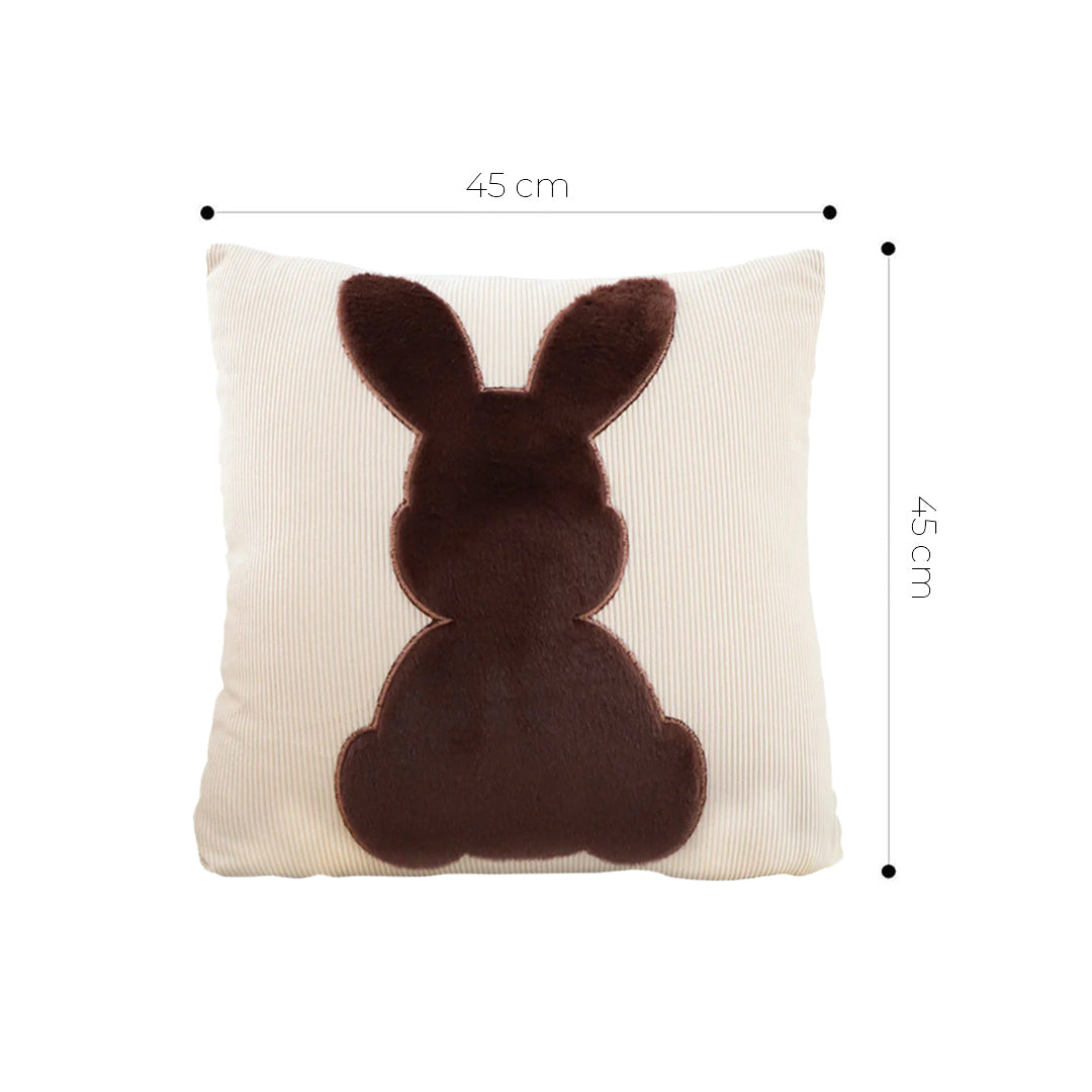 SOGA 45cm "Bunny Silhouette Pillowcase