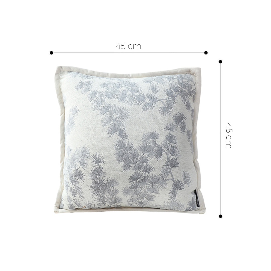 SOGA 45cm Gray Floral Pillowcase
