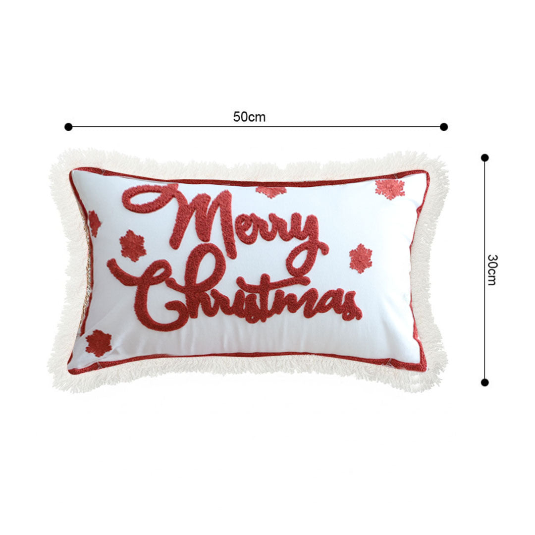 SOGA 40x60cm Bold "Merry Christmas" Statement Pillowcase