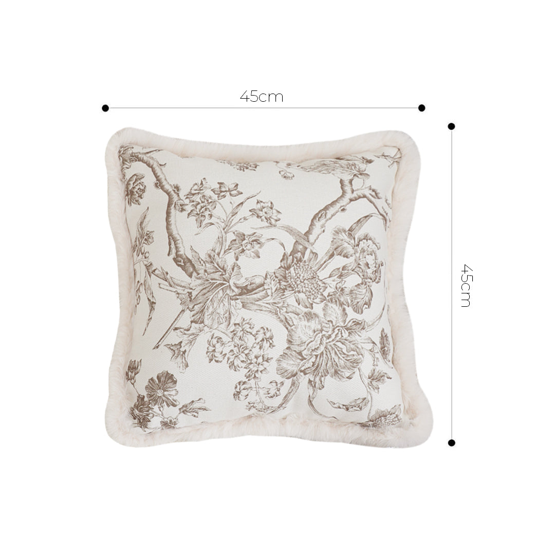 SOGA 45cm Sage Green Botanical Embroidered Pillowcase