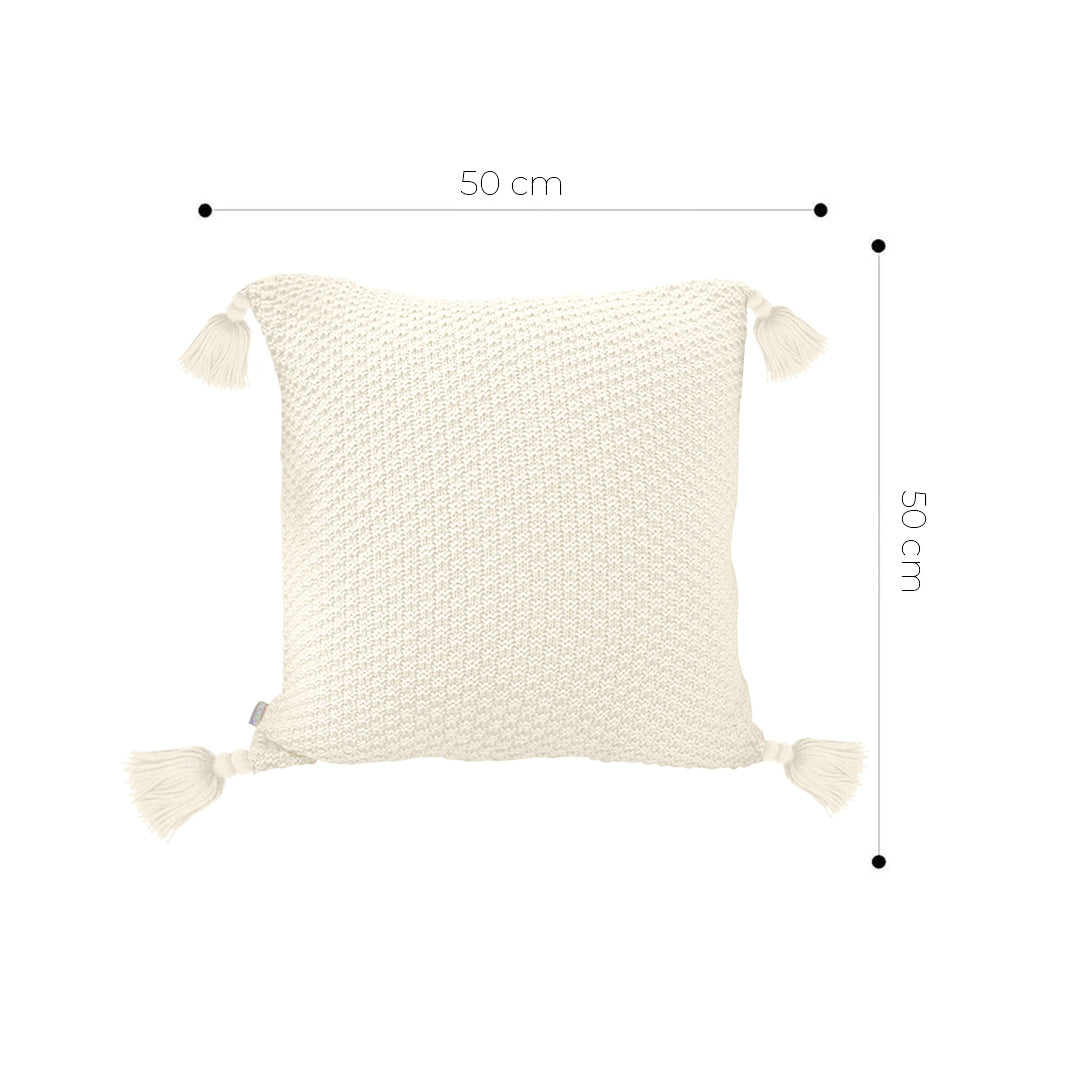 SOGA 50cmTextured Pillowcase (Cream White)