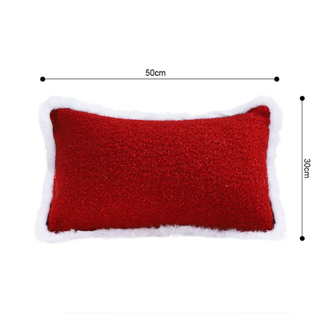 SOGA 30x50cm Luxe Burgundy Textured Lumbar Pillow Cover