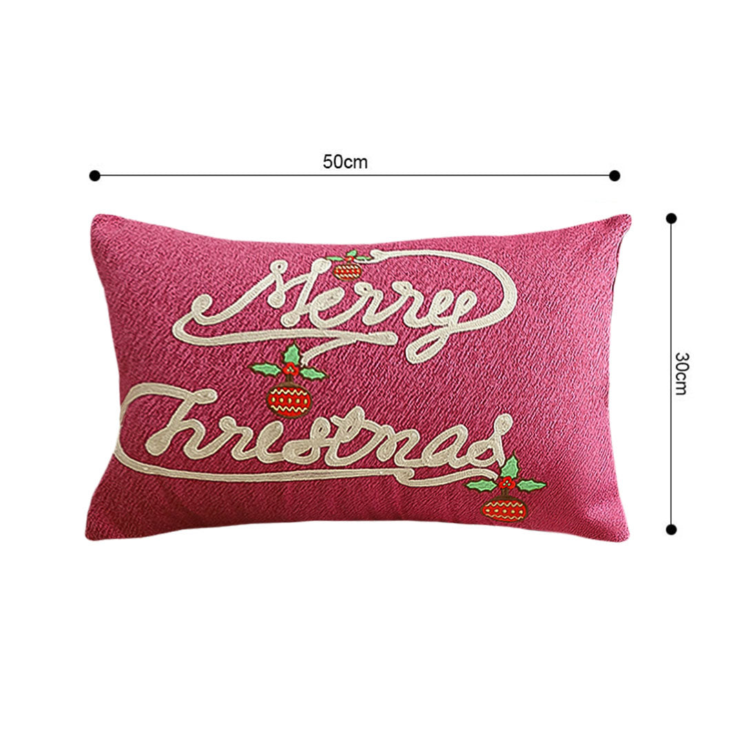 SOGA 2X 40x60cm Elegant "Merry Christmas" Script Pillowcase