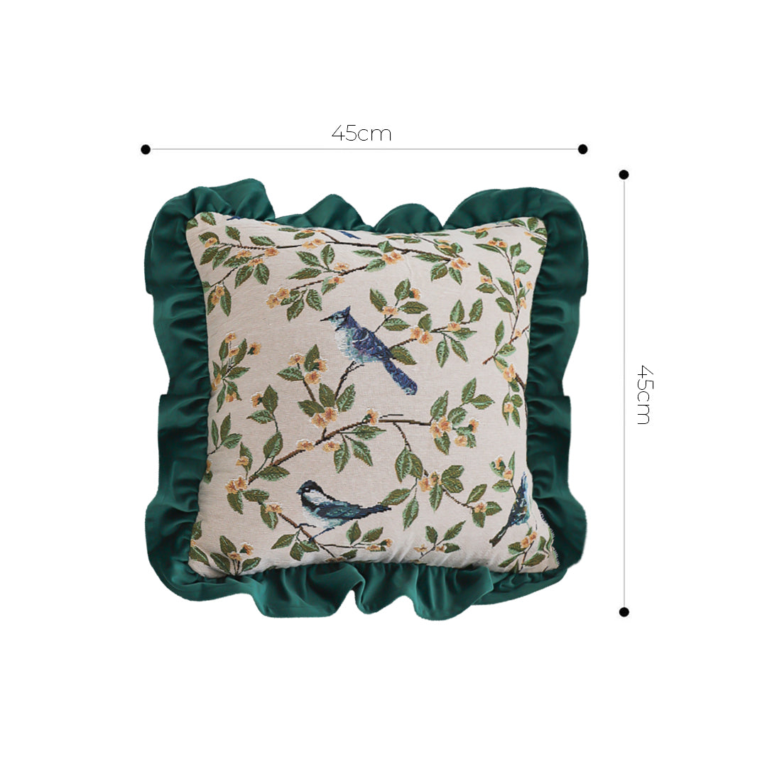SOGA 2X 45cm Enchanting Emerald & Avian Oasis Pillowcase