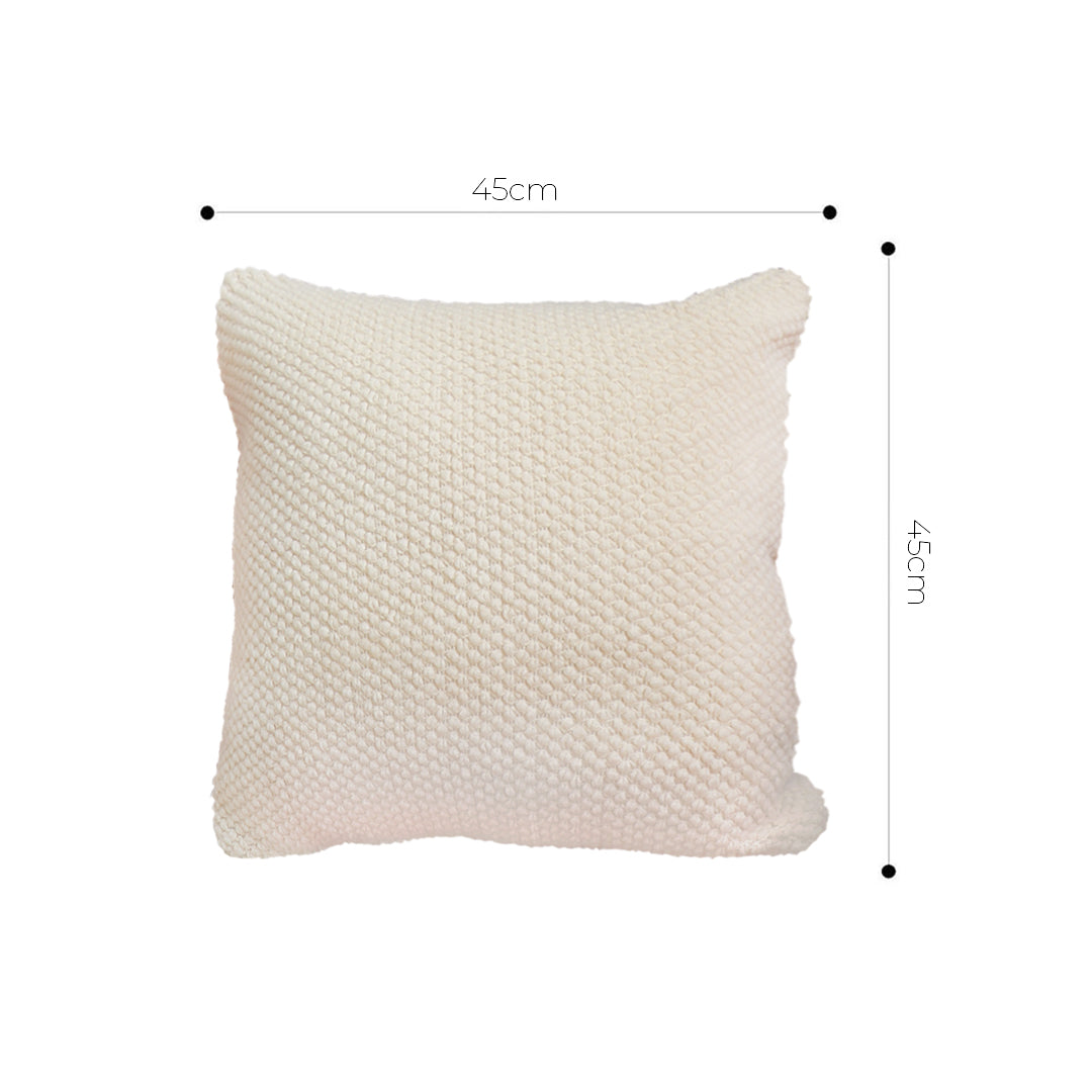 SOGA 45cm Textured Cream Pillowcase