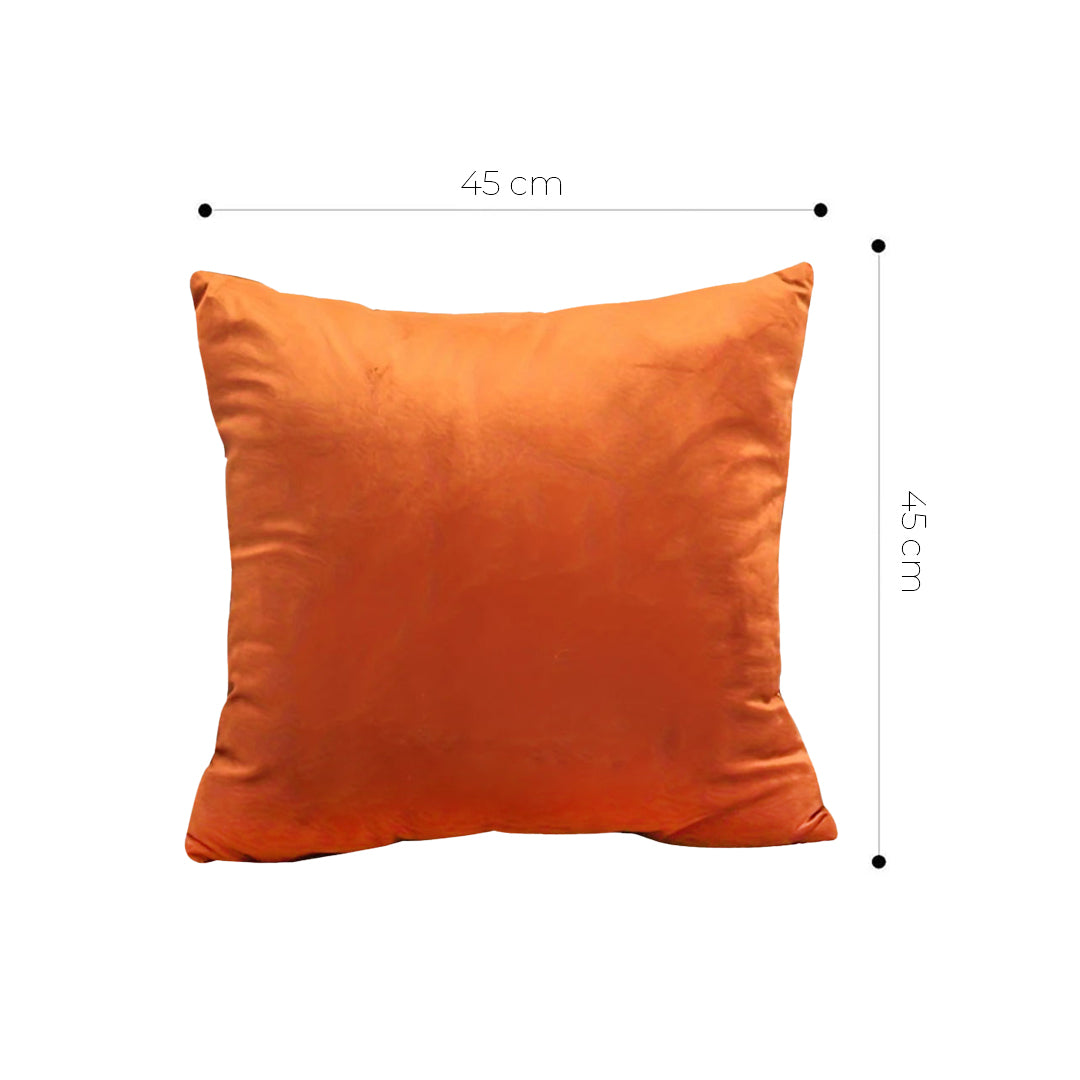 SOGA 45cm Velvet Pillowcase (Vibrant Orange)