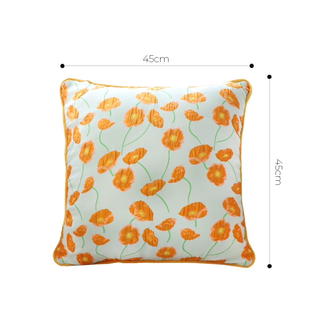 SOGA 45cm Orange Floral Dream Pillowcase