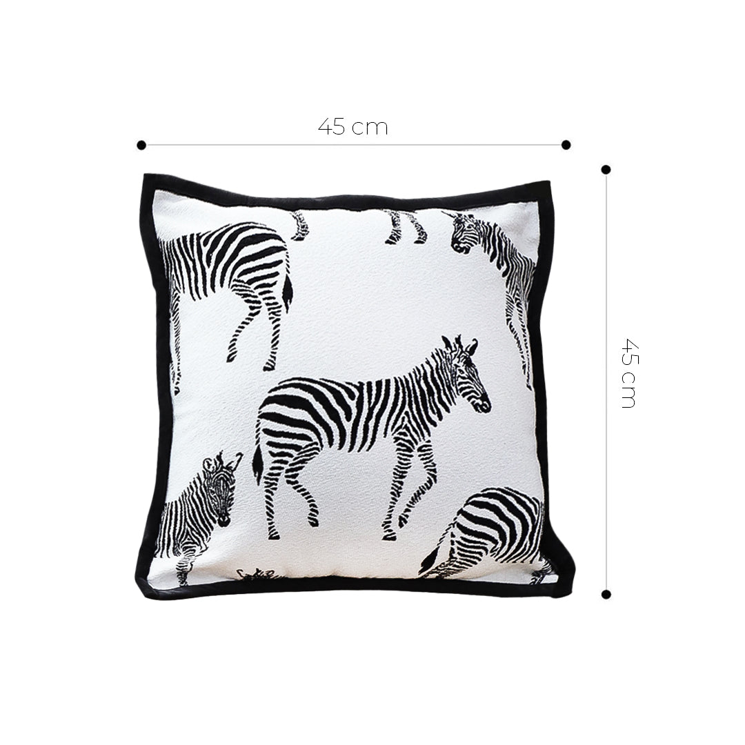 SOGA 45cm Safari Zebra Print Decorative Pillow Cover